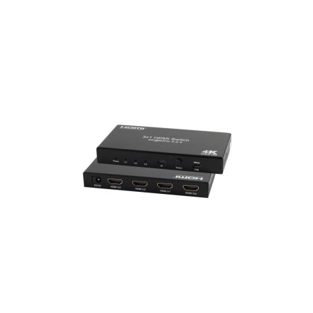S-Impuls HDMI Switch 3X1 Metal 4K60Hz Black - Ultimate Connectivity Solution for Exceptional Video Quality!